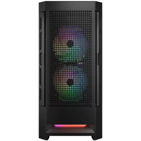 COUGAR DUOFACE RGB (Black), Mid Tower, Tempered Glass + Mesh Front Panels, 3x 140 ARGB Fans, RGB Button, 4mm Tempered Glass, Min
