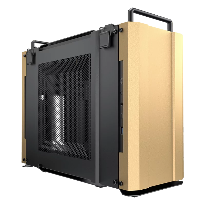 COUGAR DUST 2 - Desert Sand, Small Form Factor PC Case, Mini ITX, Type C 3.1 x1, USB3.0 x1, 4 Pole Headset Audio Jack x1, Reset 