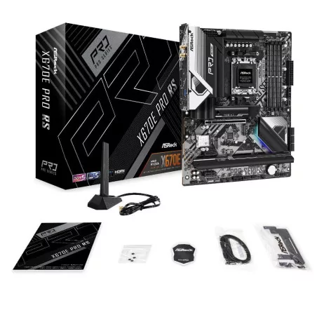 Дънна платка ASROCK X670E PRO RS, Socket AM5, ATX, 4xDDR5 - 7