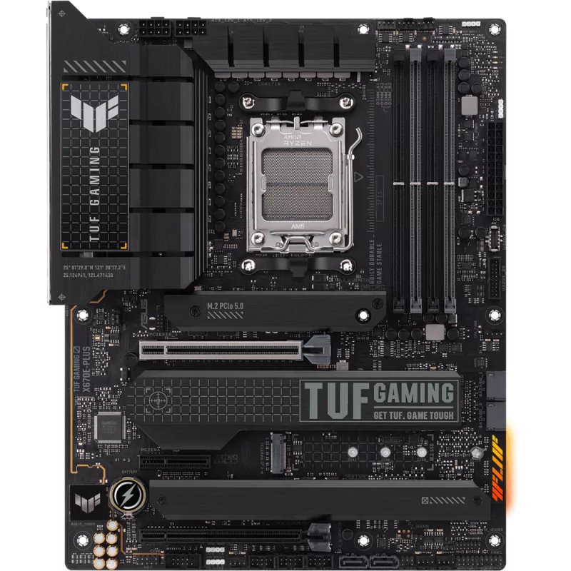 Дънна платка ASUS TUF GAMING X670E-PLUS, AM5, DDR5, PCIe 5.0 - 1