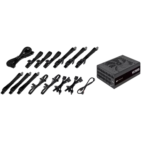 Corsair PSU 1500W HX1500i 80+ Platinum 140mm fan black - 3