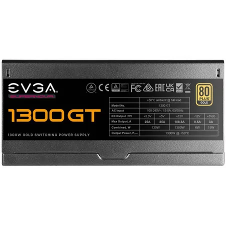 EVGA SuperNOVA 1300 GT, 80 Plus GOLD 1300W, Fully Modular, Eco Mode with FDB Fan, Includes Power ON Self Tester, Compact 180mm S