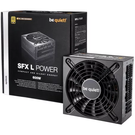 be quiet! SFX-L POWER 600W - 80 Plus Gold, Cable Management, SFX-to-ATX PSU, 3 Years Warranty - 3