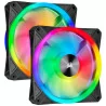 CORSAIR QL Series, QL140 RGB, 140mm RGB LED Fan, Dual Pack with Lighting Node CORE - 1