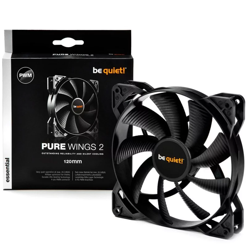 be quiet! Pure Wings 2 120mm 4-pin PWM, Fan speed: 1.500RPM, 20.2 dB(A), 3 years warranty - 1