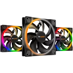 be quiet! LIGHT WINGS 140mm PWM Triple-Pack, 4-pin, Fan speed: 1500RPM, ARGB (ARGB Hub included), 23.3 db(A), 3 years warranty