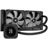 CORSAIR iCUE H100i ELITE LCD Display Liquid CPU Cooler, 240mm Radiator, Dual 120mm ML RGB PWM Fans, Intel: LGA1700/LGA1200/LGA11