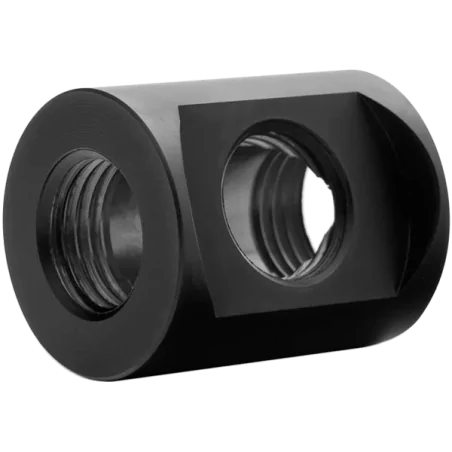 EK-Quantum Torque Splitter 3F T cylinder-shaped adapter fitting - Black - 2