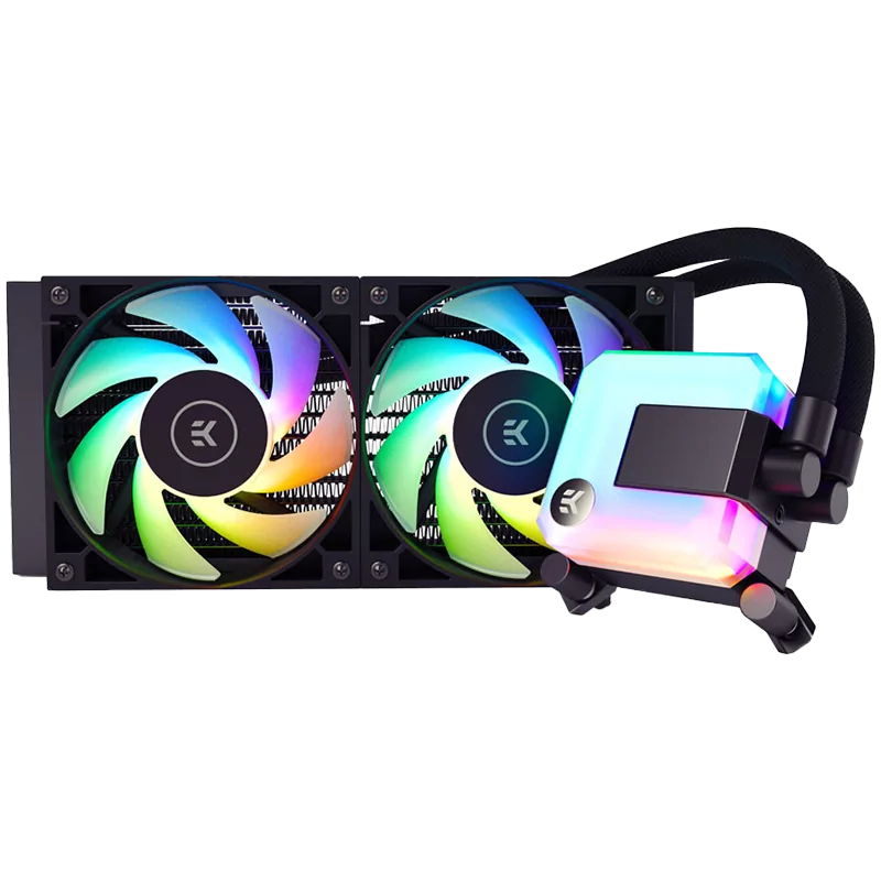 EK-AIO 240 D-RGB, 2x EK-Vardar S 120ER D-RGB 120mm PWM fans, ARGB, Pump Speed Range: 850 - 2600 RPM ± 10%, Intel Sockets LGA: 11