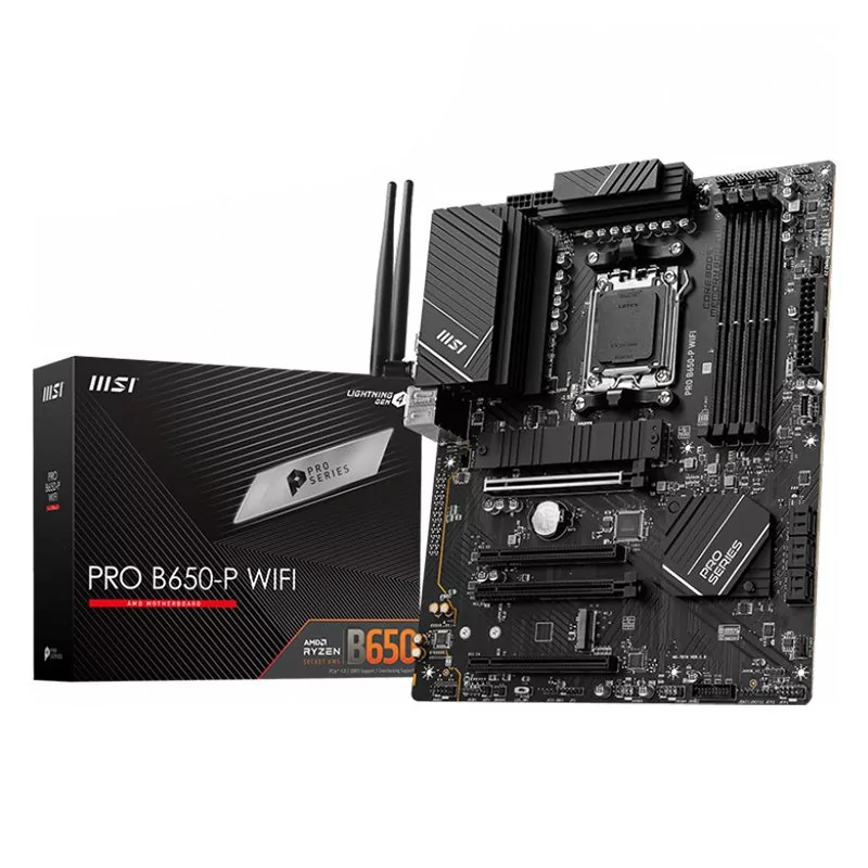 MSI PRO B650-P WIFI, AMD Ryzen 7000, Dual Channel DDR5 6400+MHz, 4x PCIe x16 slot, 2x M.2 slot, 1x HDMI, 2x USB 3.2 Gen 1, 4x US