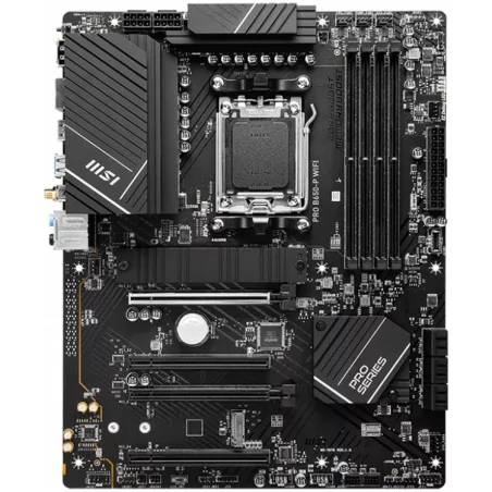 MSI PRO B650-P WIFI, AMD Ryzen 7000, Dual Channel DDR5 6400+MHz, 4x PCIe x16 slot, 2x M.2 slot, 1x HDMI, 2x USB 3.2 Gen 1, 4x US