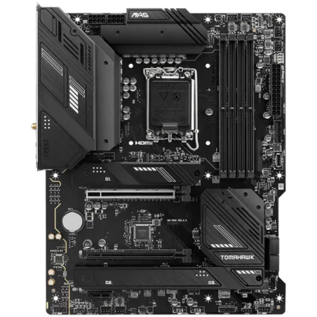 MSI MAG B760 TOMAHAWK WIFI, ATX, Socket 1700, Dual Channel DDR5 7000+(OC)MHz, 2x PCIe x16 slots, 3x M.2 slots, 1x HDMI, 1x DP, 1