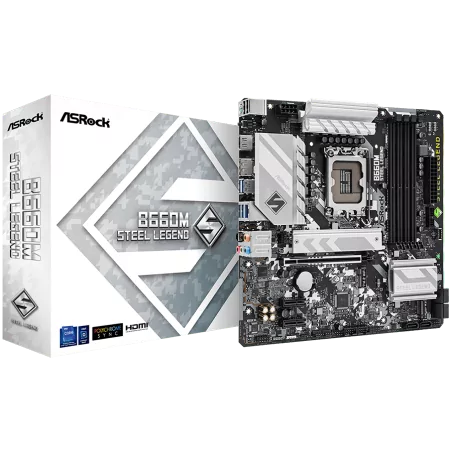 ASROCK MB Desktop B660M STEEL LEGEND (S1700, B660M, 4xDDR4, 1xPCIe 4.0x16, 2xPCIe 3.0x1, 6xSATA, 2xM.2 PCIe, 1x USB-C, 6x USB 3.