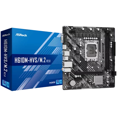 ASROCK MB Desktop H610M-HVS (S1700, 2x DDR4, 1x PCIe 4.0 x16, 1x PCIe 3.0 x1, 1x SSD Ultra M.2 PCIe, 4x SATA3 6.0Gb/s, 4x USB 3.
