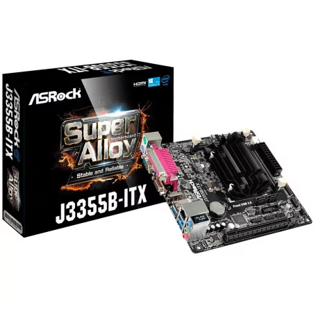 ASROCK Main Board Desktop (J3355 2.5GHz, DDR3 SO DIMM, 1xPCI 2.0x1,HDMI,VGA, 8ch, GLan,SATAIII,COM, LPT) Mini-ITX - 1
