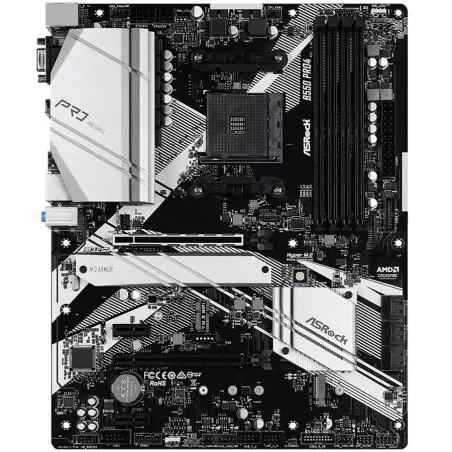 ASROCK Main Board Desktop B550 PRO4 (AM4, B550, 4xDDR4, 1xPCIe 4.0x16, 1xPCIe 3.0x16, 2xPCIe 3.0x1,6xSATA,1x M.2 Gen4 x4, 1xM.2,