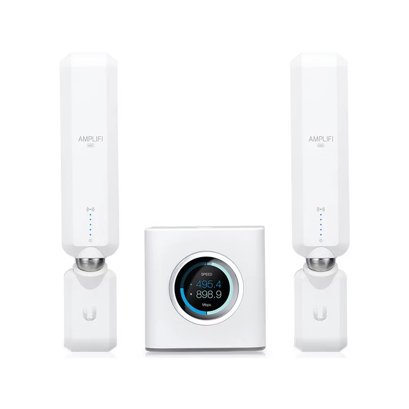 Ubiquiti AmpliFi HD (High-Density) Home Wi-Fi System, with 1x HD Mesh Router + 2x HD Meshpoints, Wi-Fi/Gigabit Ethernet (1) WAN, Ubiquiti AmpliFi HD (High-Density) Home Wi-Fi System, with 1x HD Mesh Router + 2x HD Meshpoints, Wi-Fi/Gigabit Ethernet (1) WAN,
