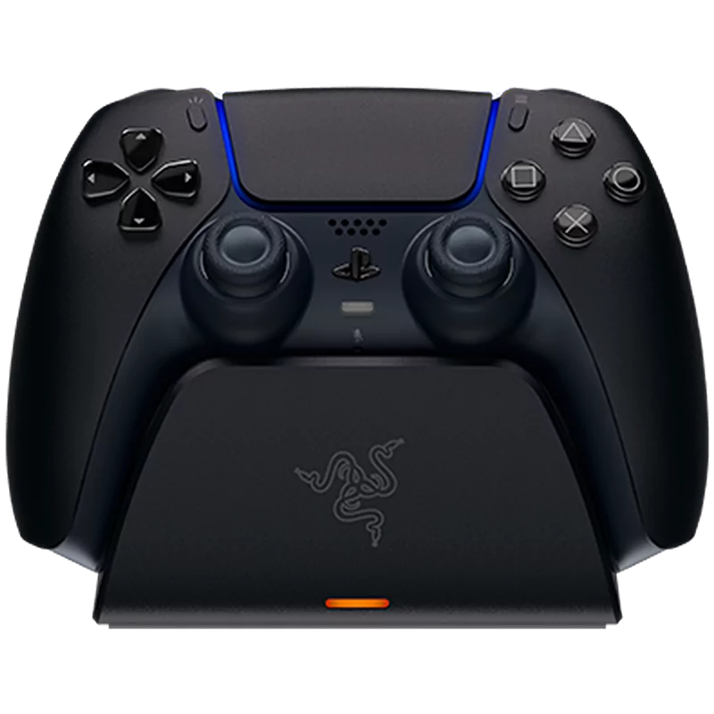 Razer Quick Charging Stand for PS5 - Midnight Black, Quick Charge, Curved Cradle Design, Matches Your PS5 DualSense Wireless Con