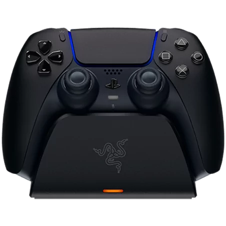 Razer Quick Charging Stand for PS5 - Midnight Black, Quick Charge, Curved Cradle Design, Matches Your PS5 DualSense Wireless Con