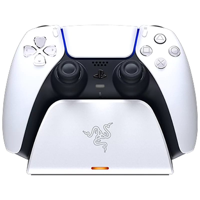 Razer Quick Charging Stand for PS5 - White, Quick Charge, Curved Cradle Design, Matches Your PS5 DualSense Wireless Controller, 