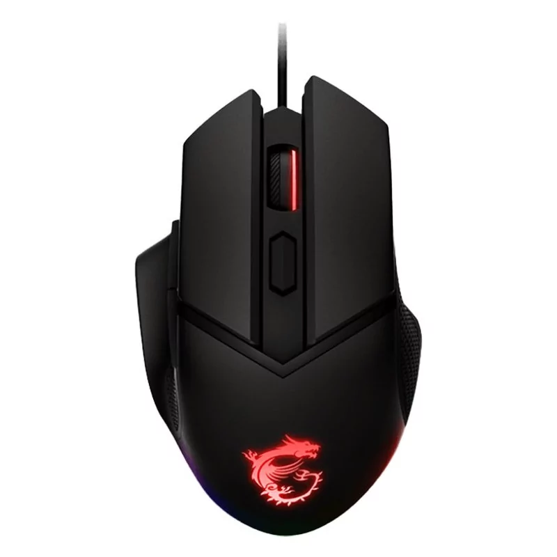MSI CLUTCH GM20 ELITE Gaming Mouse, 98g (without cable and weights), PixArt PAW-3309 Optical Sensor - 6400 DPI, Adjustable Weigh