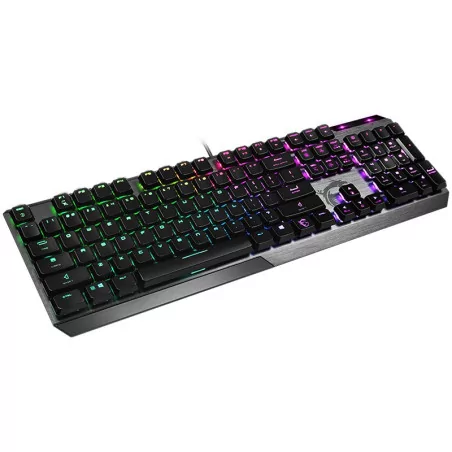 MSI VIGOR GK50 LOW PROFILE US Mechanical Gaming Keyboard, Kailh Low Profile White Clicky Switches, 6+N Key Rollover, MSI Mystic 