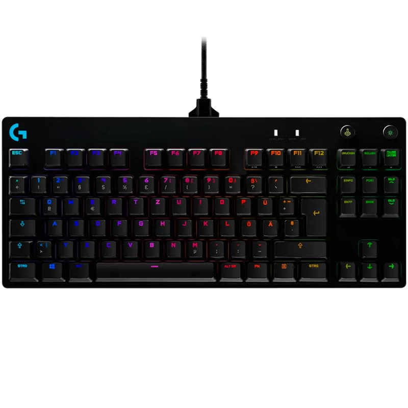 LOGITECH G PRO TKL Corded Mechanical Gaming Keyboard - BLACK - US INT'L - USB - CLICKY - 1