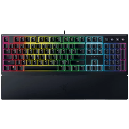 Razer Ornata V3, Mecha-membrane switches, 10 Razer Chroma™ RGB Lighting Zones, 1000 Hz Ultrapolling, Backlit keys, UV coated ABS