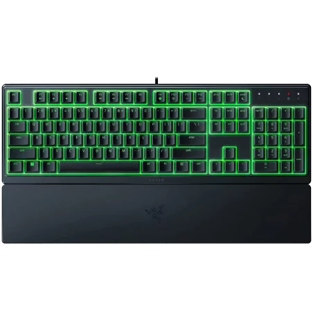 Razer Ornata V3 X US, Silent Membrane Switches, RGB Lighting, 1000 Hz Ultrapolling, UV coated ABS Keycaps, Soft-touch wrist rest