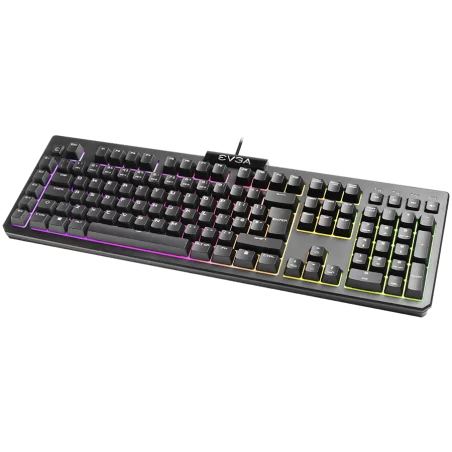 EVGA Z12 RGB Gaming Keyboard, RGB Backlit LED, 5 Programmable Macro Keys, Dedicated Media Keys, Water Resistant - 2