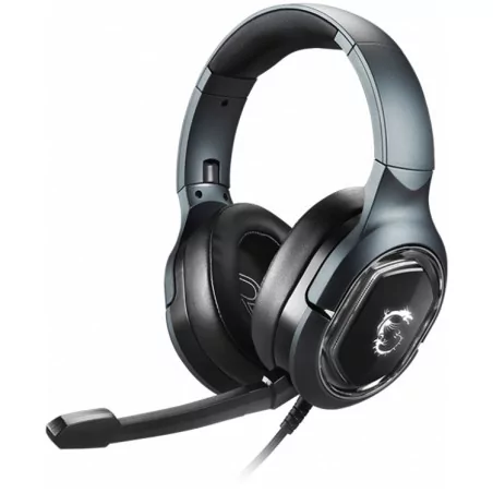 MSI IMMERSE GH50 Gaming Headset, 40mm Neodymium Drivers, Virtual 7.1 Surround Sound and Vibration System, Detachable Microphone,