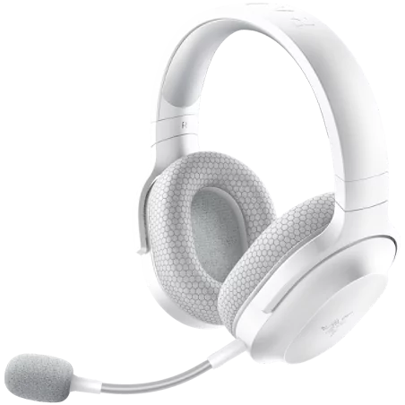Razer Barracuda X Mercury White Wireless Multi-platform Gaming and Mobile Headset, Razer TriForce 40mm Drivers, Detachable Hyper