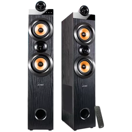 F&D T-70X 2.0 Floorstanding Speakers, 160W RMS (80Wx2), 1'' Tweeter + 5.25'' Speaker + 8'' Subwoofer for each channel, BT 5.0/HD