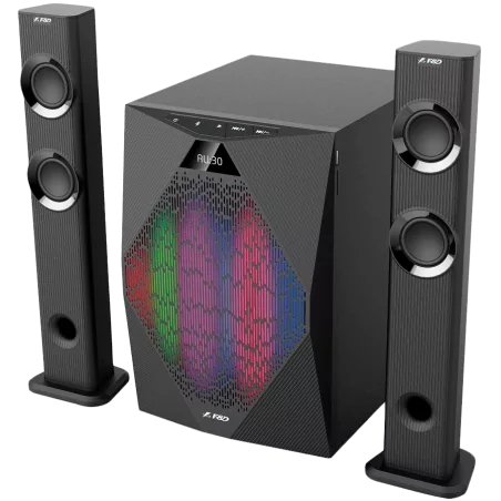 F&D T-300X 2.1 TV Speakers, 70W RMS (17.5Wx2+35W), 2x2.25'' Satellites (soundbar design) + 8'' Subwoofer, BT 4.0/AUX/USB/FM/Mult