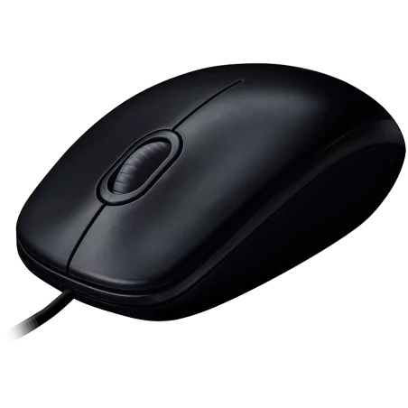 LOGITECH B100 Corded Mouse - BLACK - USB - B2B - 2
