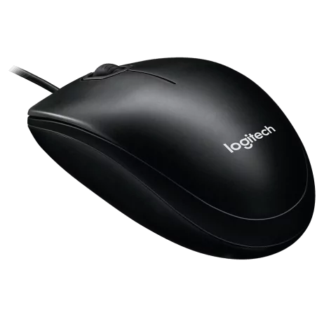LOGITECH B100 Corded Mouse - BLACK - USB - B2B - 3