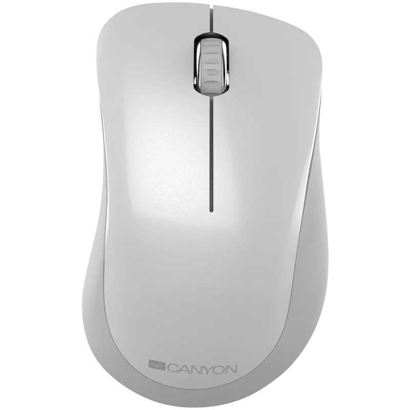 CANYON MW-11, 2.4 GHz Wireless mouse ,with 3 buttons, DPI 1200, Battery:AAA*2pcs ,pearl white grey67*109*38mm 0.063kg - 1 CANYON MW-11, 2.4 GHz Wireless mouse ,with 3 buttons, DPI 1200, Battery:AAA*2pcs ,pearl white grey67*109*38mm 0.063kg - 1