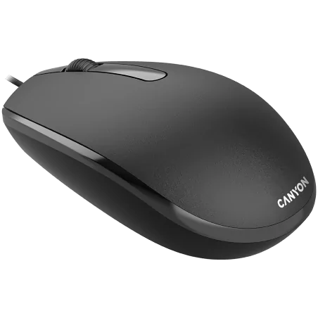 CANYON M-10, Canyon Wired optical mouse with 3 buttons, DPI 1000, with 1.5M USB cable, black, 65*115*40mm, 0.1kg - 3