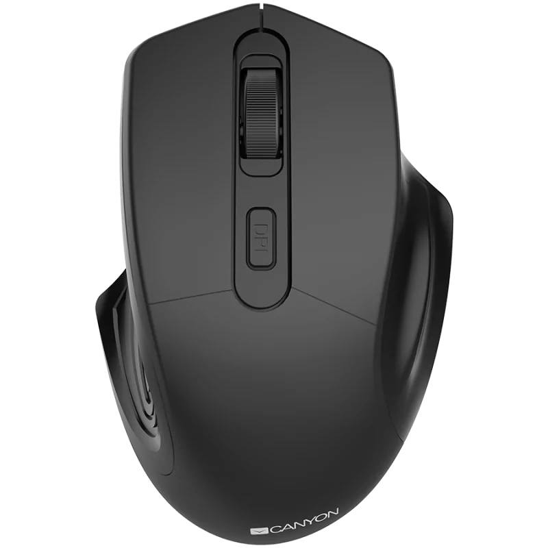 CANYON MW-15, 2.4GHz Wireless Optical Mouse with 4 buttons, DPI 800/1200/1600, Black, 115*77*38mm, 0.064kg - 1