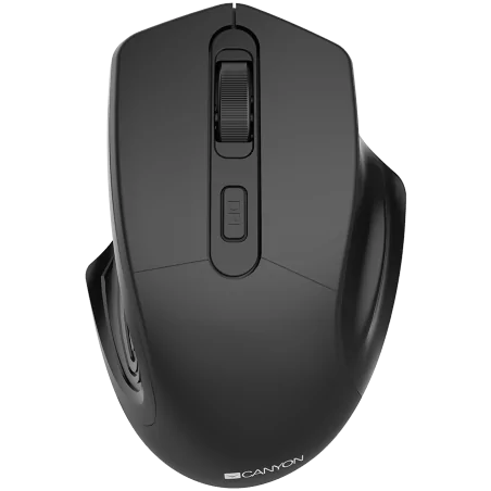 CANYON MW-15, 2.4GHz Wireless Optical Mouse with 4 buttons, DPI 800/1200/1600, Black, 115*77*38mm, 0.064kg - 1