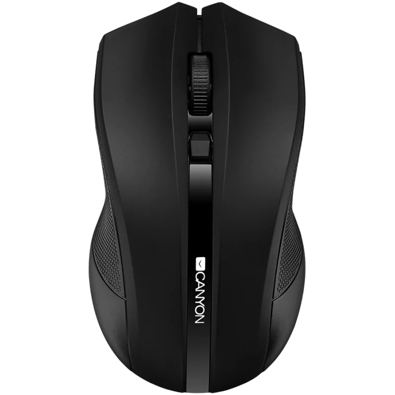 CANYON MW-5 2.4GHz wireless Optical Mouse with 4 buttons, DPI 800/1200/1600, Black, 122*69*40mm, 0.067kg - 1