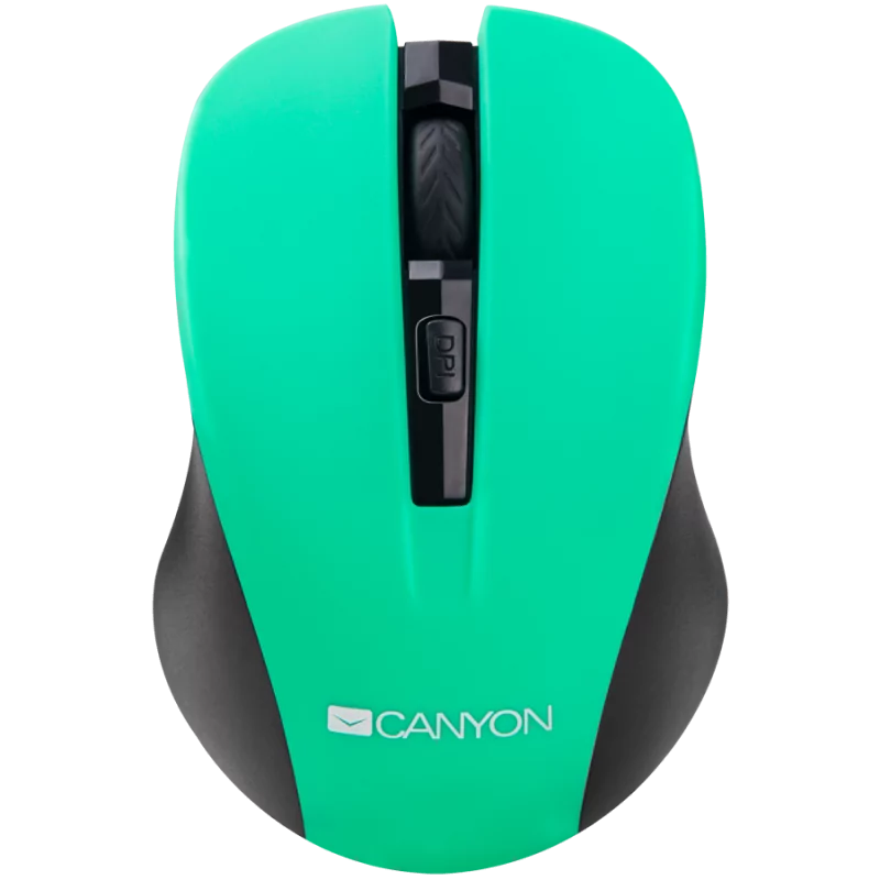 CANYON MW-1 2.4GHz wireless optical mouse with 4 buttons, DPI 800/1200/1600, Green, 103.5*69.5*35mm, 0.06kg - 1