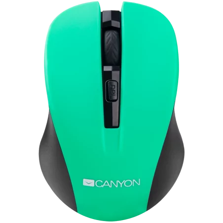 CANYON MW-1 2.4GHz wireless optical mouse with 4 buttons, DPI 800/1200/1600, Green, 103.5*69.5*35mm, 0.06kg - 1