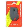 CANYON Wired Optical Mouse with 3 keys, DPI 1000 With 1.5M USB cable,Gray-Red,size 68*110*38mm,weight:0.072kg - 5