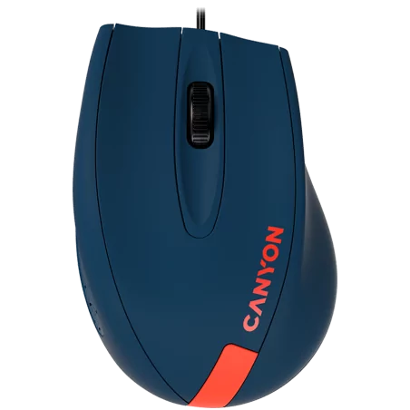CANYON M-11, Wired Optical Mouse with 3 keys, DPI 1000 With 1.5M USB cable,Blue-Red,size 68*110*38mm,weight:0.072kg - 1