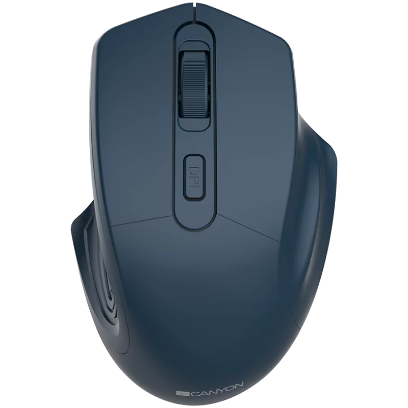 CANYON MW-15, 2.4GHz Wireless Optical Mouse with 4 buttons, DPI 800/1200/1600, Dark Blue, 115*77*38mm, 0.064kg - 1 CANYON MW-15, 2.4GHz Wireless Optical Mouse with 4 buttons, DPI 800/1200/1600, Dark Blue, 115*77*38mm, 0.064kg - 1