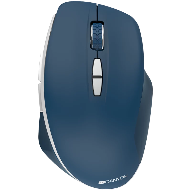 CANYON MW-21, 2.4 GHz Wireless mouse ,with 7 buttons, DPI 800/1200/1600, Battery: AAA*2pcs,Blue,72*117*41mm, 0.075kg - 1 CANYON MW-21, 2.4 GHz Wireless mouse ,with 7 buttons, DPI 800/1200/1600, Battery: AAA*2pcs,Blue,72*117*41mm, 0.075kg - 1