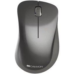 Canyon 2.4 GHz Wireless mouse ,with 3 buttons, DPI 1200, Battery:AAA*2pcs,Dark Gray ,67*109*38mm,0.063kg