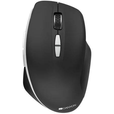 Canyon 2.4 GHz Wireless mouse ,with 7 buttons, DPI 800/1200/1600, Battery: AAA*2pcs,Black,72*117*41mm, 0.075kg - 1