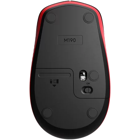 LOGITECH M190 Full-size wireless mouse - RED - 2.4GHZ - EMEA - M190 - 5